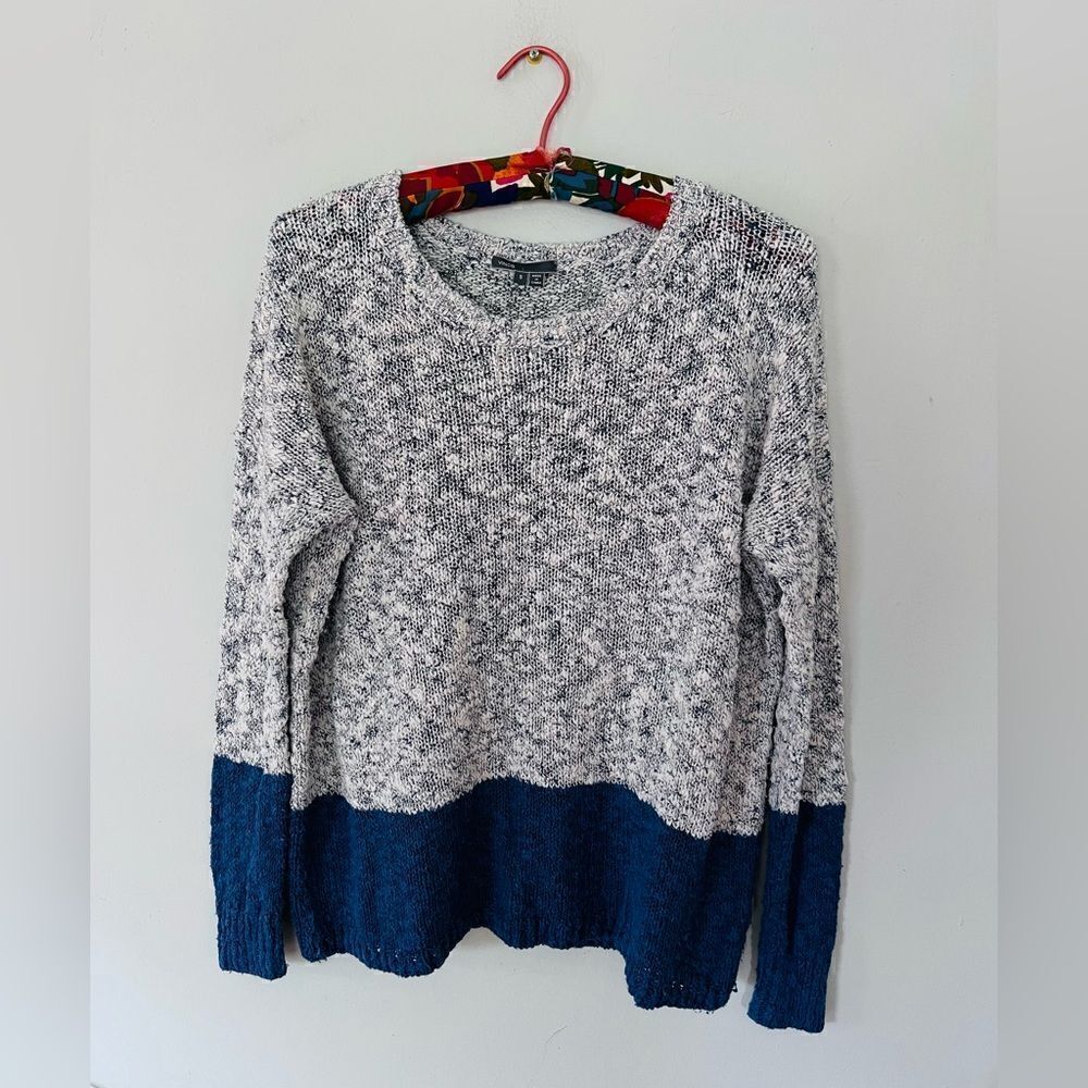 Vince | grey and blue knit crew neck women’s sweater